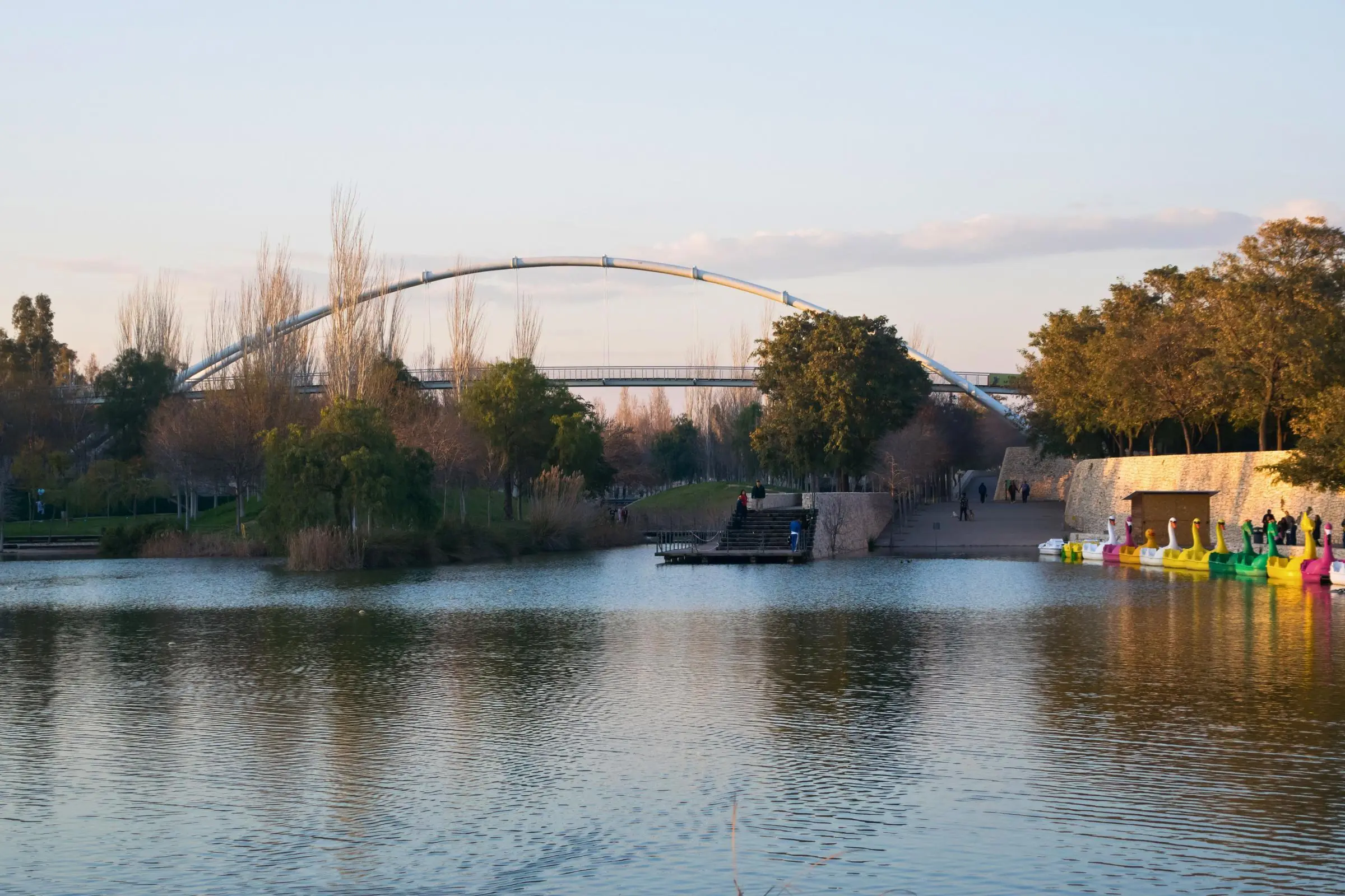 Swan boats at Cabecera Park